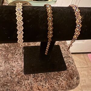 Handmade beaded bracelets with Austrian Crystals